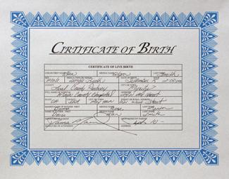 Certificat de naissance