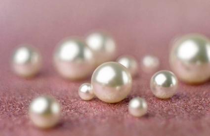 Perles blanches en vrac 