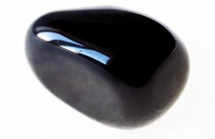pierre précieuse Onyx noire polie