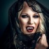 Woman vampire creative make up