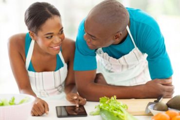 Cancer woman and Virgo man cooking together