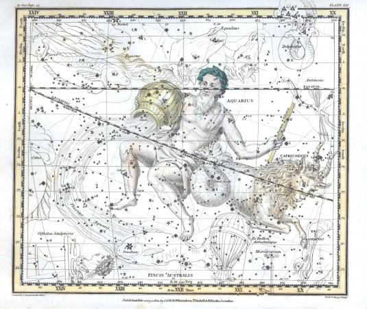 Carte de la constellation vintage