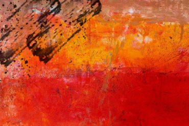 Abstract painted red art