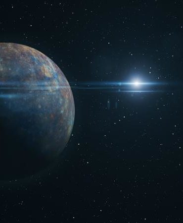 Rendering of the planet mercury