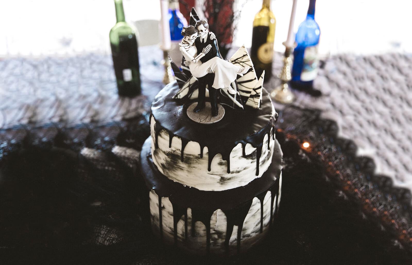 Gâteau de mariage Halloween