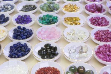 baskets of birthstones