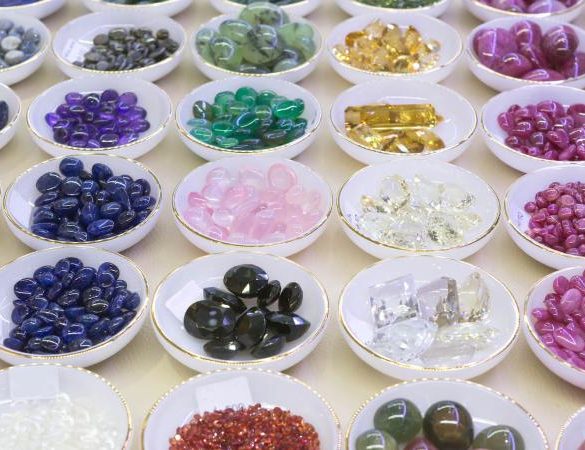 baskets of birthstones