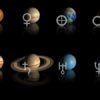 Astrological planets and their glyph symbols