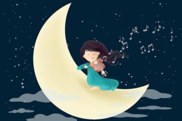 moon and musical notes