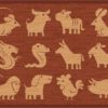 Chinese horoscope icons in earthtones