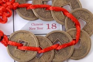 The calendar and coins of Chinese astrology.