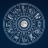 Zodiac signs surrounding the moon