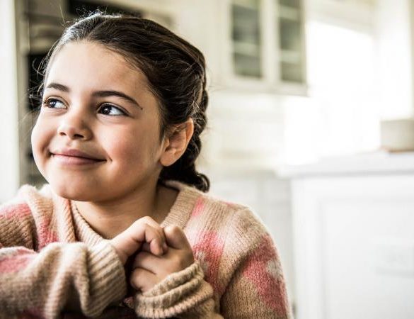 Portrait of girl smiling