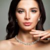 Woman with Perfect Diamond Jewelry