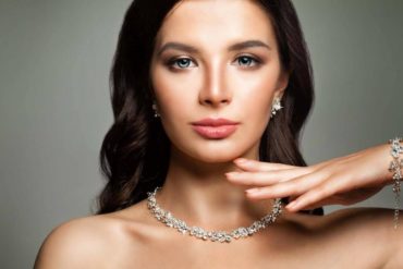 Woman with Perfect Diamond Jewelry