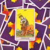 Tarot strength card in deck