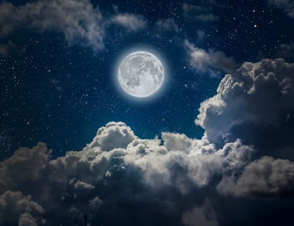 Night sky with moon